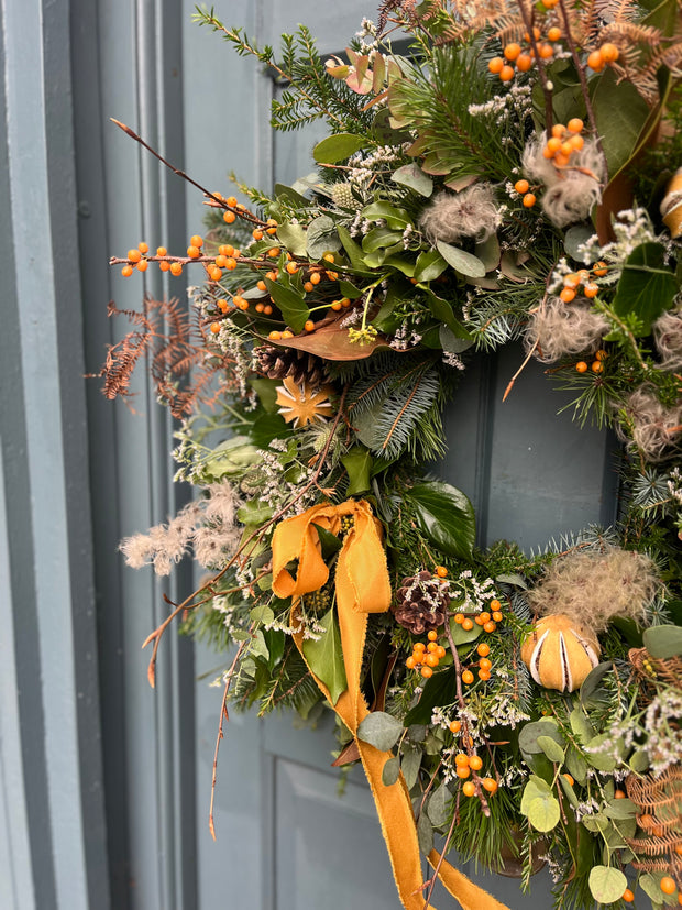 Create Your Own- Luxury DIY Kit “Spiced Clementine” Fresh Winter Wreath